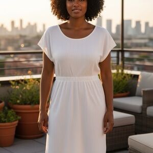 Chic White Midi Dress